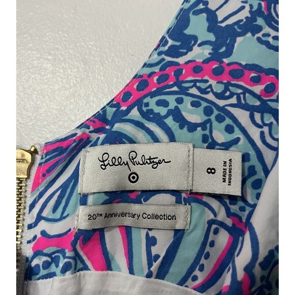 Lilly Pulitzer x Target 2015 My Fans Mini Shift Dress Size 8 Blue Resort NWT - Picture 5 of 8